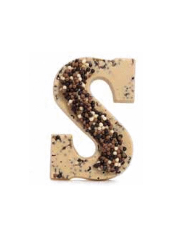 Chocoladeletter Sinterklaas – Crunchy cookie karamel wit