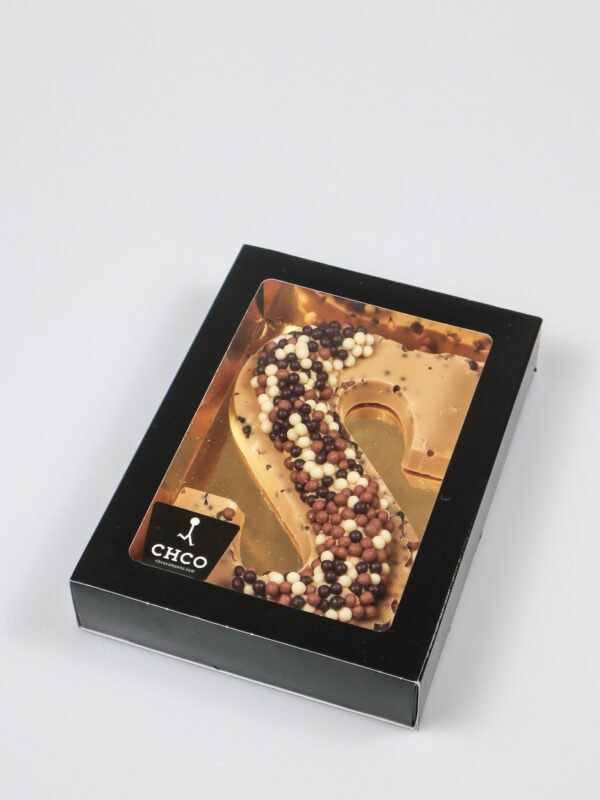 Chocoladeletter Sinterklaas – Crunchy cookie karamel wit