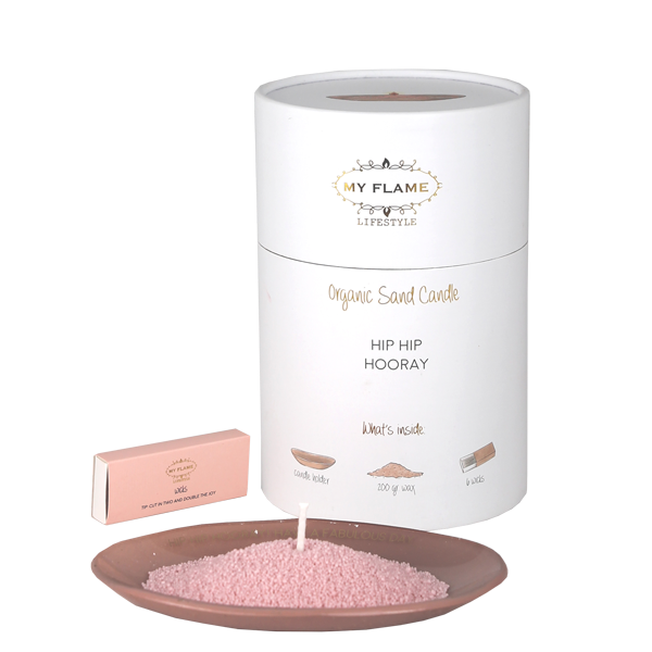 Giftbox kaarsenzand – Hip hip hooray