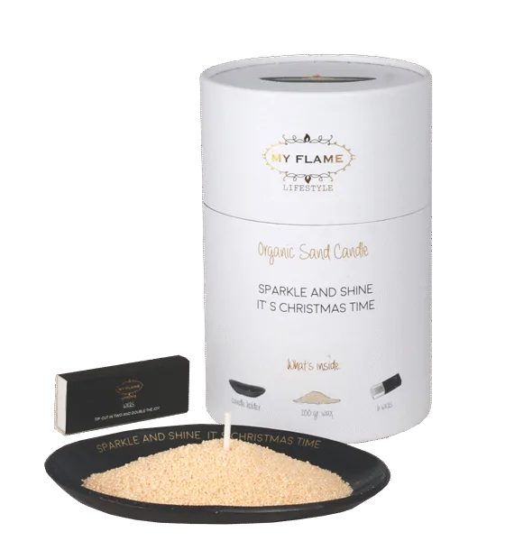 Giftbox kaarsenzand – Sparkle and shine, it’s Christmas time