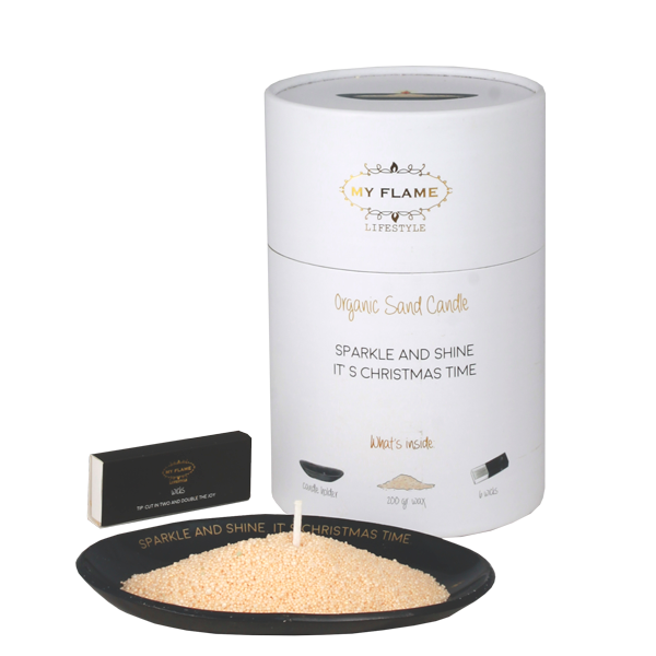Giftbox kaarsenzand – Sparkle and shine, it’s Christmas time
