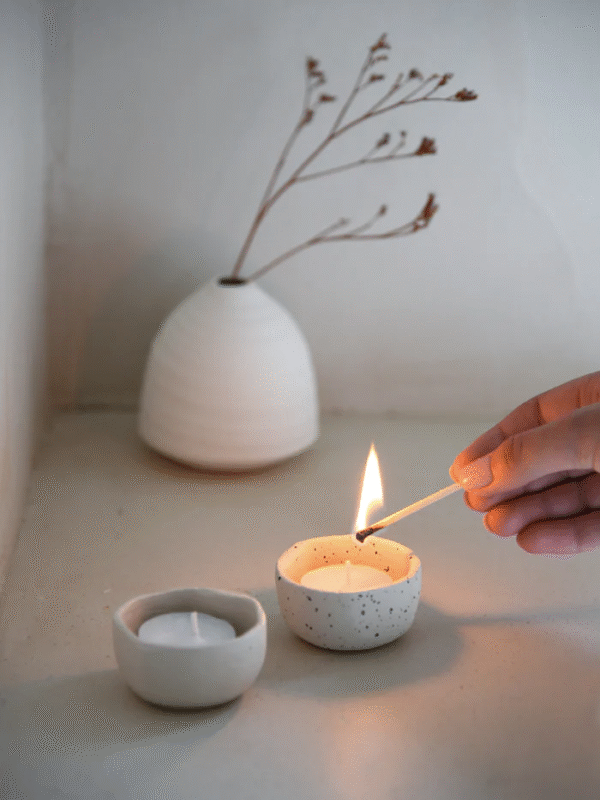 waxinelichthouder Thijmen stippen - Leeff