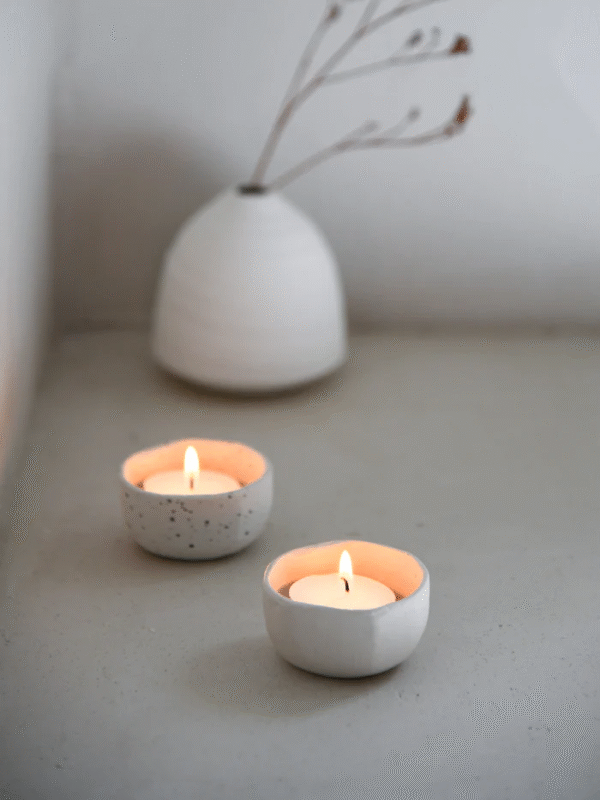 Waxinelichthouder Thijmen wit - Leeff