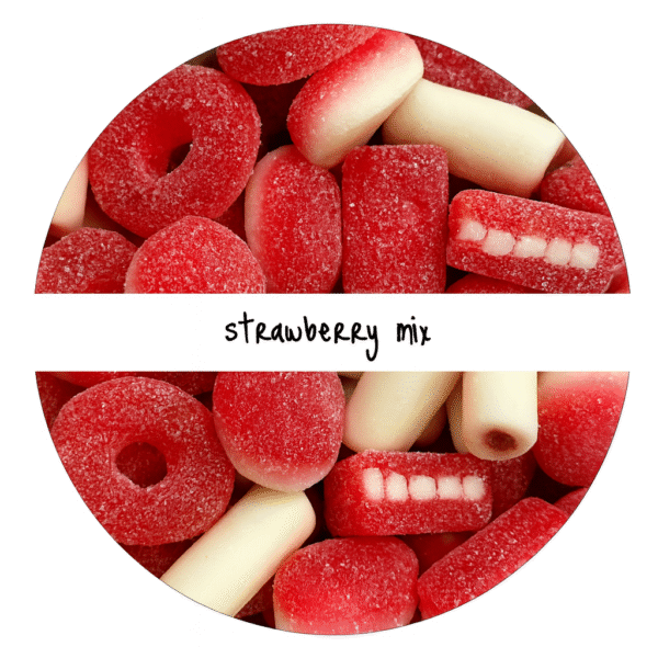 Snoeppotje Hele fijne feestdagen – Strawberry mix cadeau