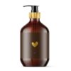 Handzeep hartje – Retro brown met goudfolie pompje Handzeep hartje – Retro brown met goudfolie pompje