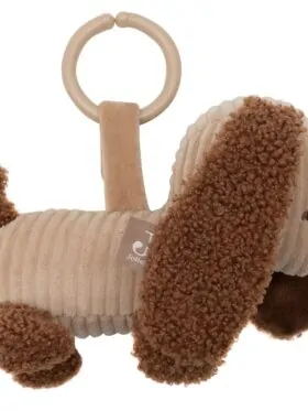 Jollein wagenhanger Diego hond – zacht knuffelvriendje voor onderweg