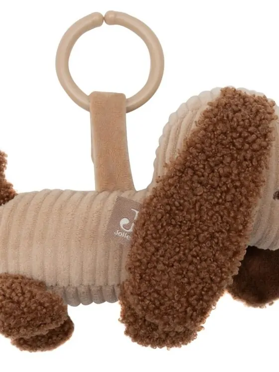 Jollein wagenhanger Diego hond – zacht knuffelvriendje voor onderweg