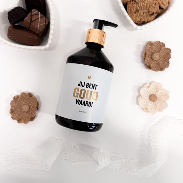 Luxe handzeep Jij bent goud waard – Wit Goud