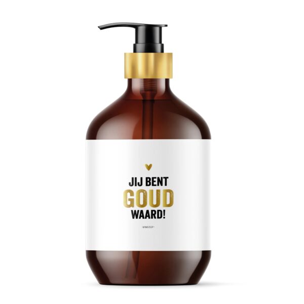 Luxe handzeep Jij bent goud waard – Wit Goud