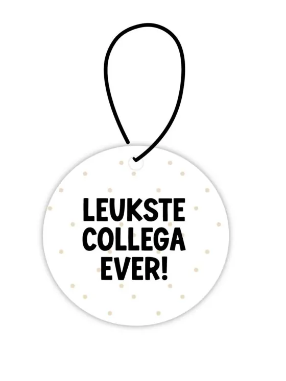 Hanger Leukste collega ever – Bedankje met lusje