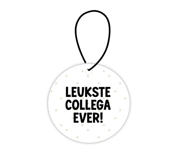 Hanger Leukste collega ever – Bedankje met lusje