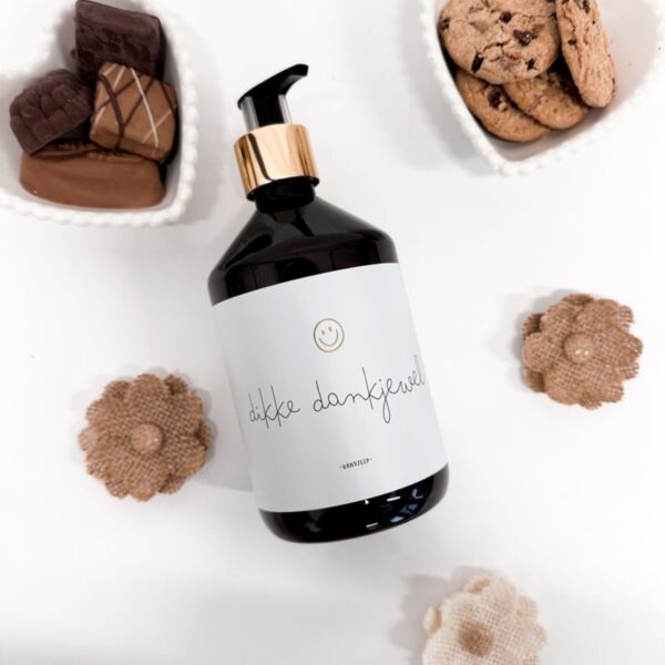 Handzeep Dikke Dankjewel – Bedankje met goudfolie label