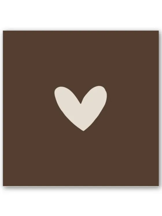 Tegeltje Forex - Retro hart bruin