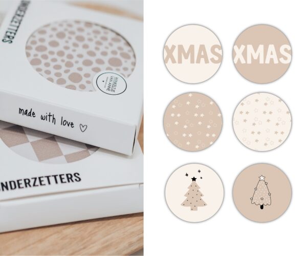 Onderzetters set kerst Onderzetters set kerst