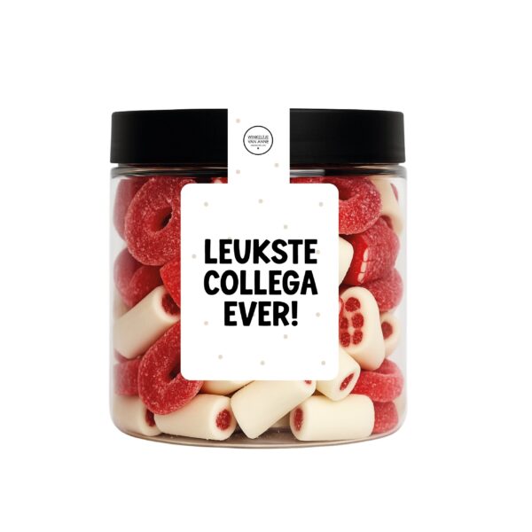 Snoeppotje Leukste Collega Ever – Strawberry mix