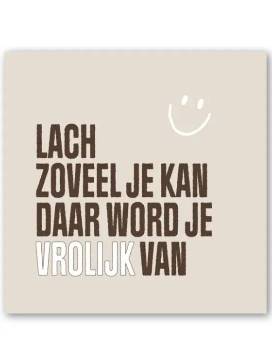 Tegeltje op Forex | In geschenkverpakking | Lach zoveel je kan