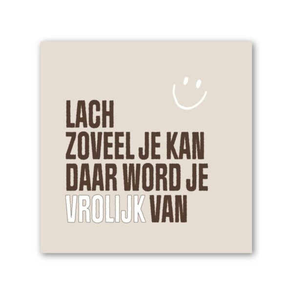 Tegeltje op Forex | In geschenkverpakking | Lach zoveel je kan