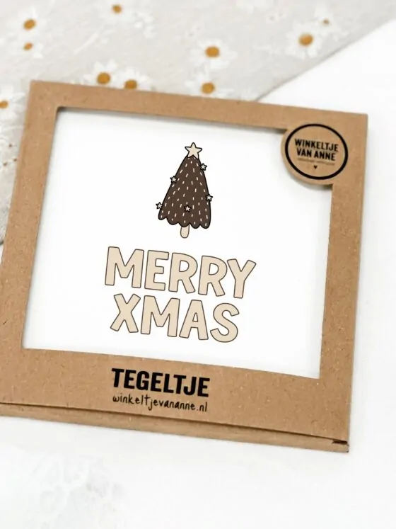 Tegeltje Merry Xmas – Kerstdecoratie op Forex