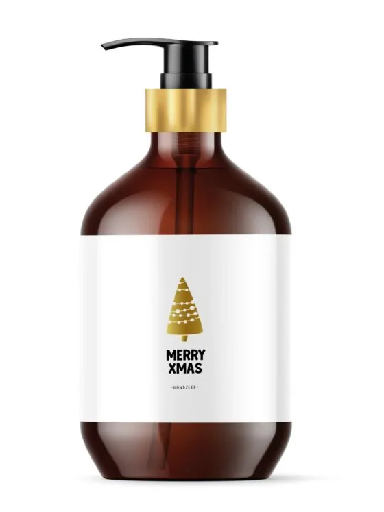 Handzeep Merry Xmas – Kerstzeep met goudfolie label