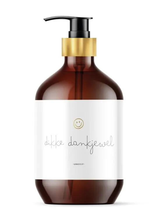 Handzeep Dikke Dankjewel – Bedankje met goudfolie label