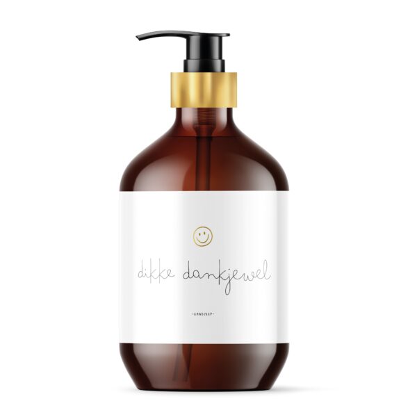 Handzeep Dikke Dankjewel – Bedankje met goudfolie label