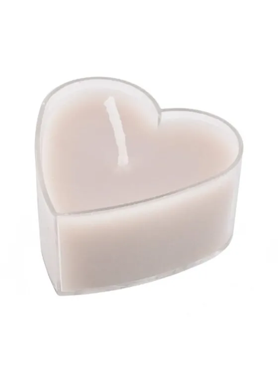 Waxinelichtje hart – set van 4 beige Waxinelichtje hart – set van 4 beige