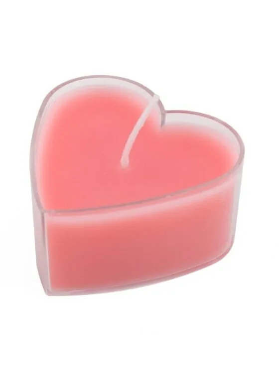 Waxinelichtje hart – set van 4 roze Waxinelichtje hart – set van 4 roze