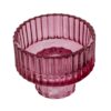 Glazen waxine en kaarsenstandaard - Roze