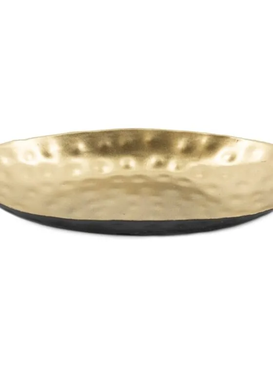 Schaal ovaal - Zwart met goud