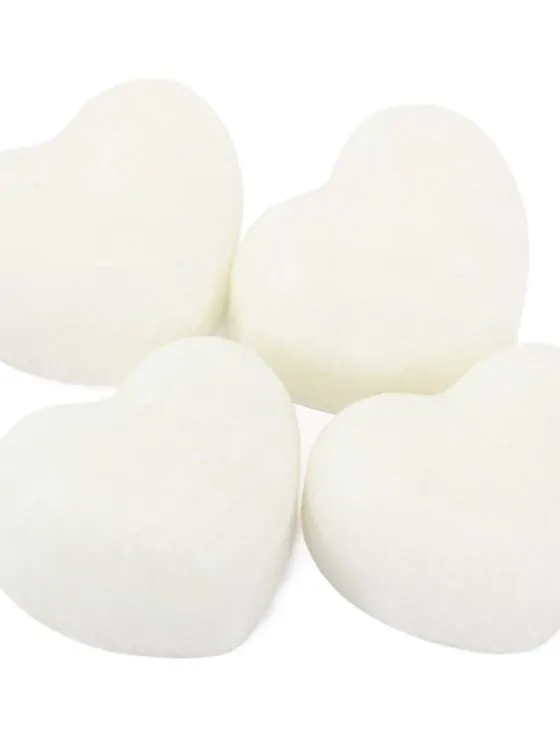 Amberblokjes in organza zakje - 3x hart fresh cotton