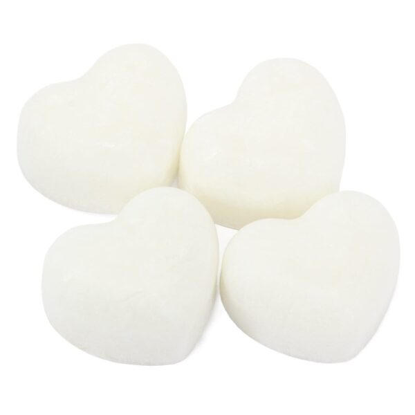 Amberblokjes in organza zakje - 3x hart fresh cotton