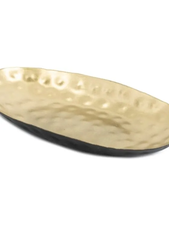 Schaal ovaal - Zwart met goud
