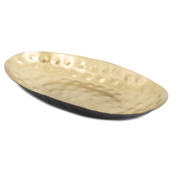 Schaal ovaal - Zwart met goud