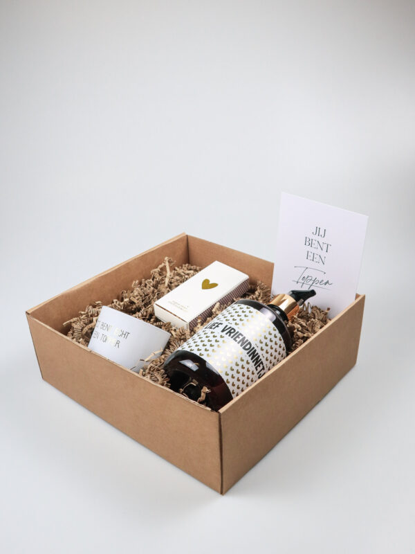 Cadeaupakket Jij bent echt een Topper – Handzeep, sojakaars & lucifers