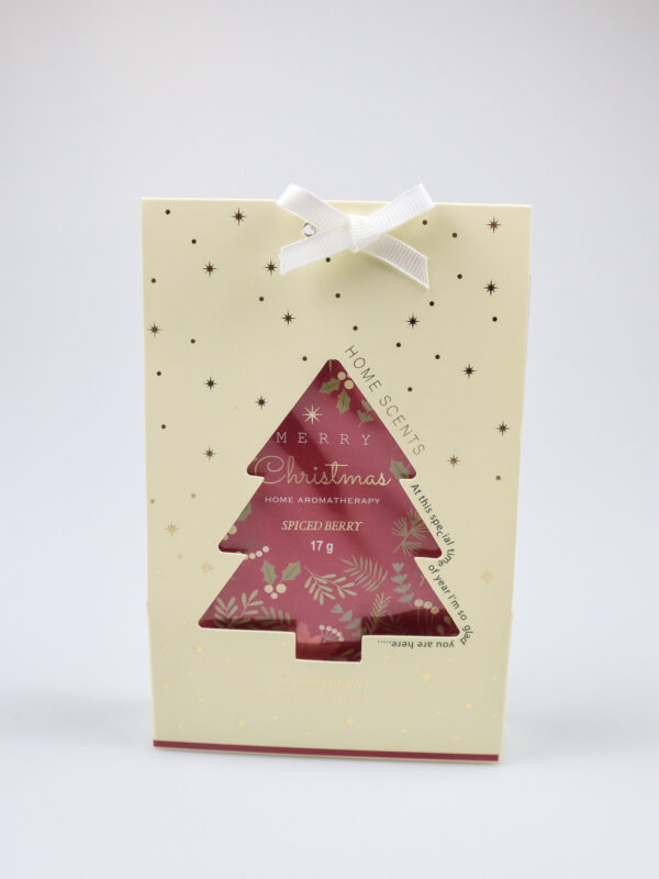 Geurzakjes Kerstboom rood – Feestelijk verpakt per 2 – Spiced Berry