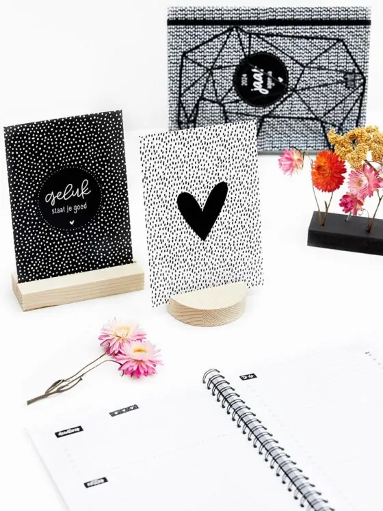 Kaartenhouder rond blank hout – Zoedt