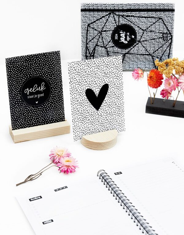 Kaartenhouder rond blank hout – Zoedt