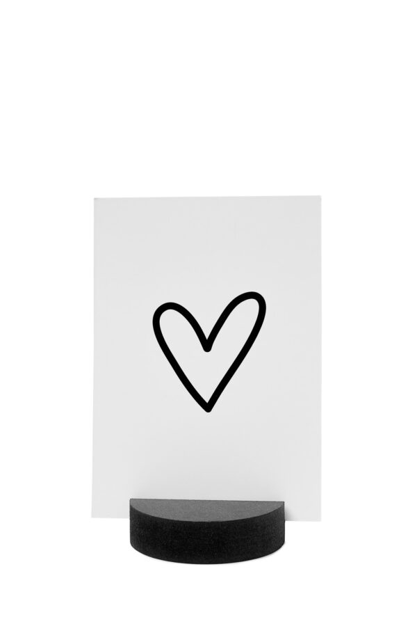 Kaartenhouder rond - zwart hout – Zoedt