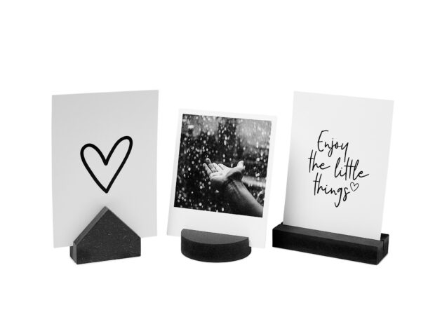 Kaartenhouder rond - zwart hout – Zoedt