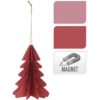 Kerstboom Papier Hangdecoratie 10 cm – Rood/Roze Assortie