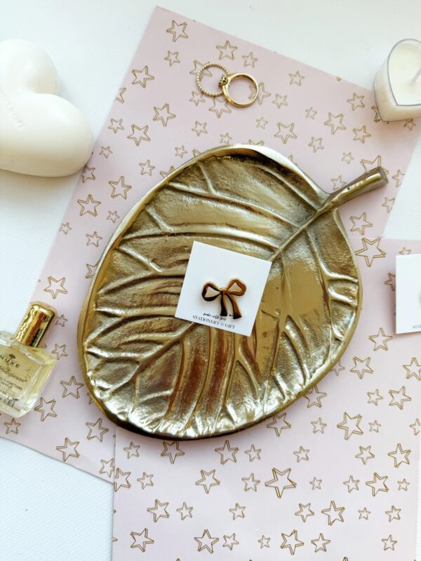 Broche / Pin Strik in een organza zakje