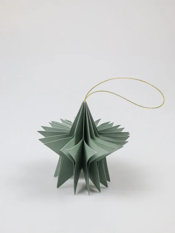 Kerst Ster papier hangdecoratie – Donkerblauw