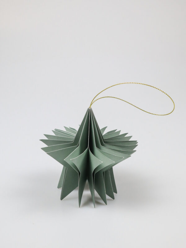 Kerst Ster papier hangdecoratie – Donkerblauw