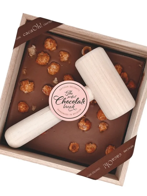 Chocoladereep CacaOh! – Hamerbox Melk Hazelnoot 160 g