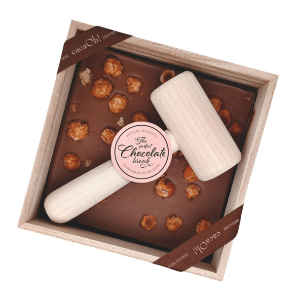 Chocoladereep CacaOh! – Hamerbox Melk Hazelnoot 160 g