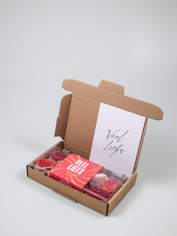 Brievenbus cadeau snoep blister liefs - Veel Liefs