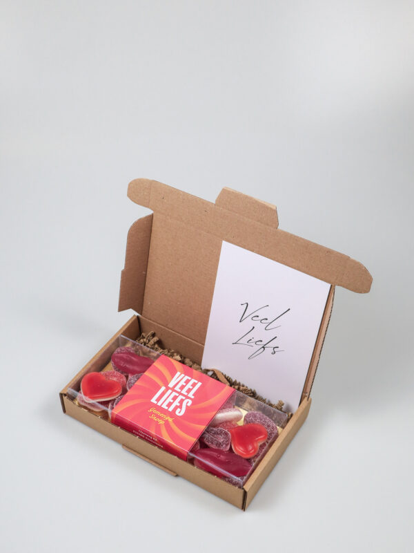Brievenbus cadeau snoep blister liefs - Veel Liefs