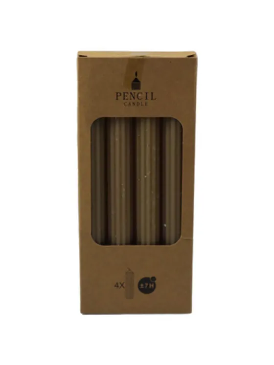 Potlood kaarsen set van 4 - Camel