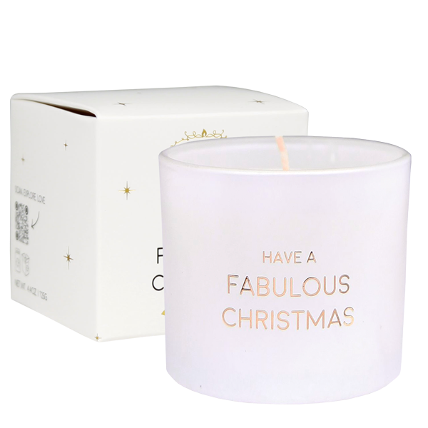 Geurkaars wens armband - Winter wood – Have a fabulous Christmas