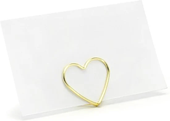 Kaartenhouder goud hartvormig – Elegante tafel decoratie